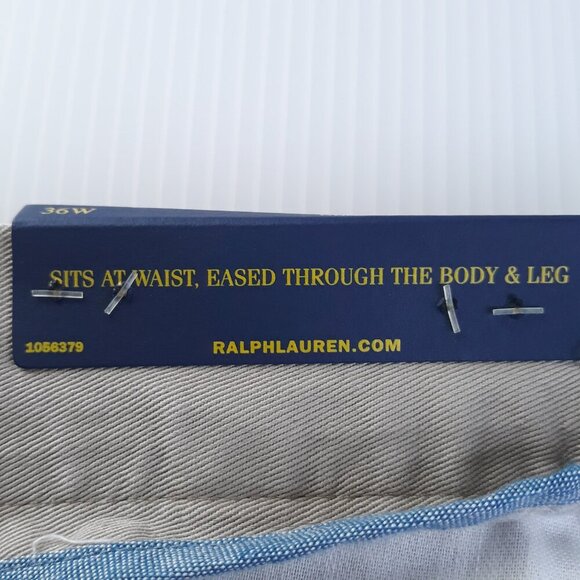 NWT Polo Ralph Lauren Classic Fit Pleated 9" Chino Shorts Tan 36 Preppy Classic - Picture 6 of 8